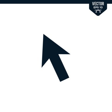 İşaretçi Ok simgesi koleksiyonu kabartma biçimi, katı renk vektörü