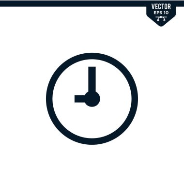 Kabartma biçiminde saat simgesi koleksiyonu, katı renk vektörü