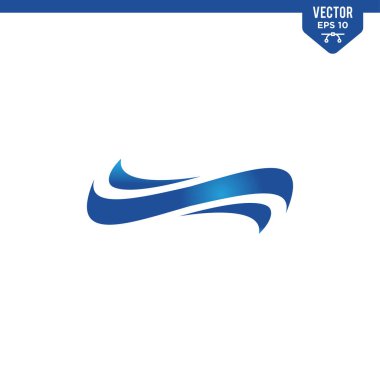 Logo tasarım ögesi için dalga çizimi