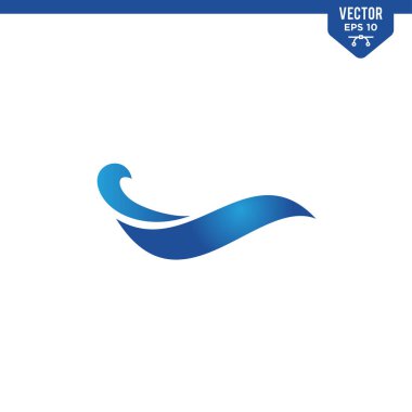 Logo tasarım ögesi için dalga çizimi