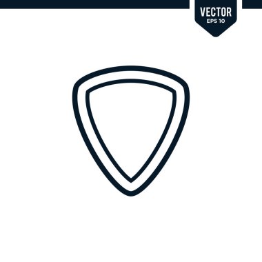 Çizilmiş ya da çizgi biçiminde kalkan simgesi koleksiyonu, düzenlenebilir vuruş vektörü