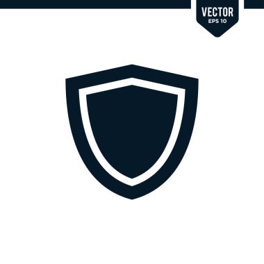 Kalkan simgesi koleksiyonu kabartma biçimi, katı renk vektörü