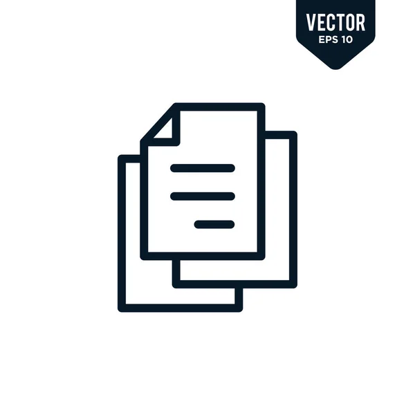 Paper Icon Design Outline Style Line Art Vector Eps — Stock Vector