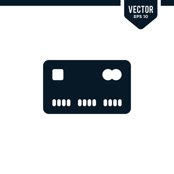 Sbírka Ikon Kreditní Kartě Glyfu Nebo Plochém Stylu — Stockový vektor