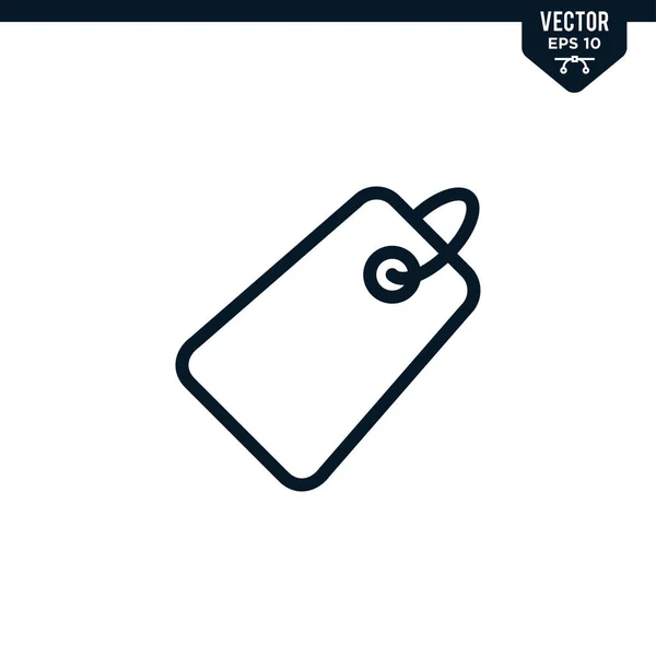 Precio Etiqueta Icono Colección Estilo Arte Delineado Línea Vector Carrera — Vector de stock