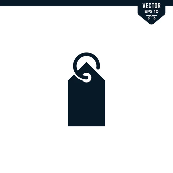 Preço Tag Icon Collection Glyph Style Vector Cor Sólida — Vetor de Stock