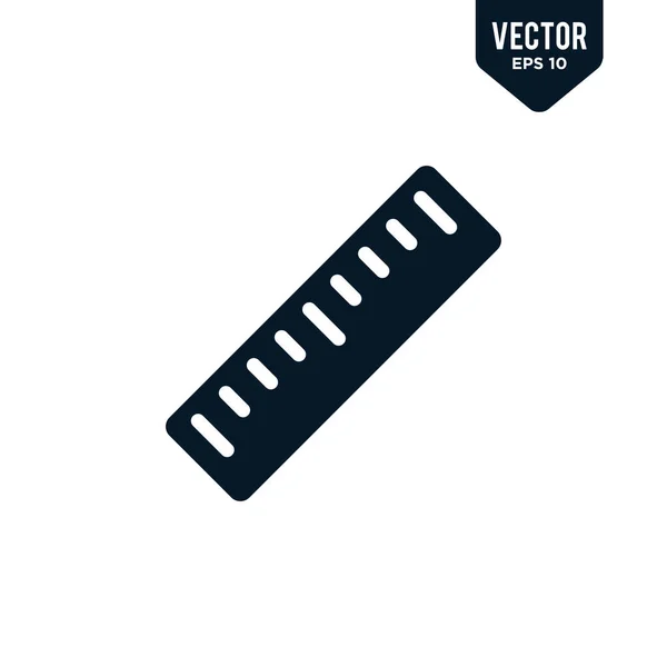 Ruler Icon Design Solid Glyph Vector Eps — Stock Vector