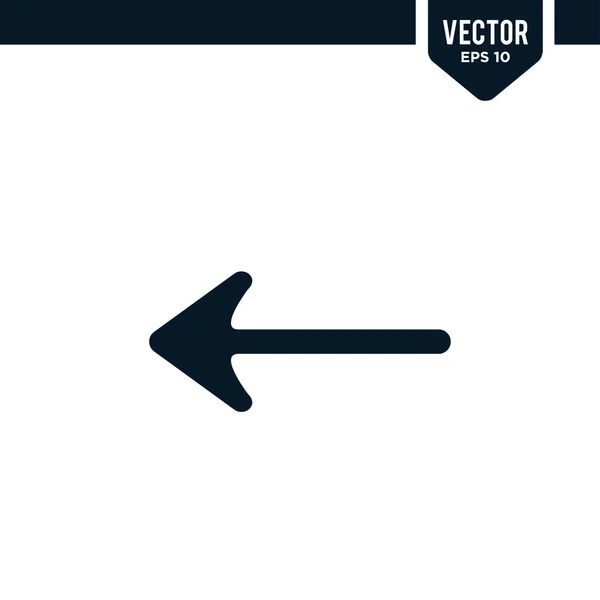 Coleção Ícone Seta Direção Esquerda Cor Sólida Estilo Glifo —  Vetores de Stock