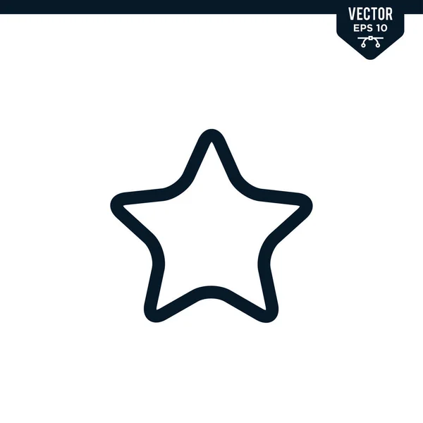 Kolekce Ikon Hvězd Stylu Osnovy Nebo Čáry Upravitelný Vektor Tahu — Stockový vektor