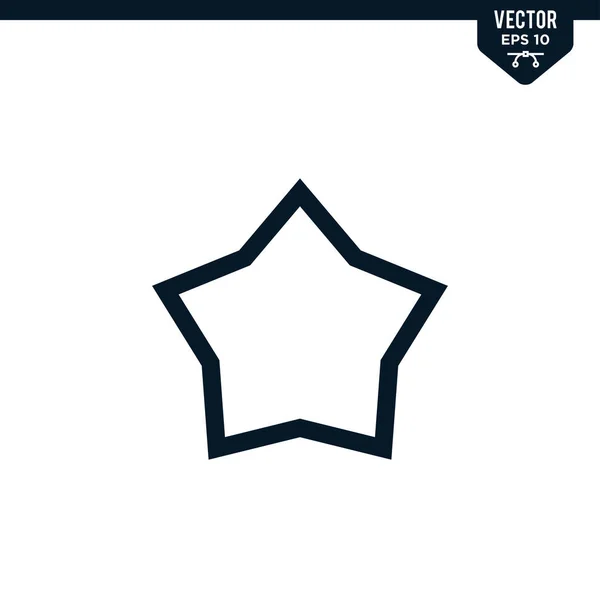 Коллекция Иконок Звезды Обрисованном Линейном Стиле Редактируемый Вектор Штриха — стоковый вектор