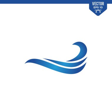 Logo tasarım ögesi için dalga çizimi