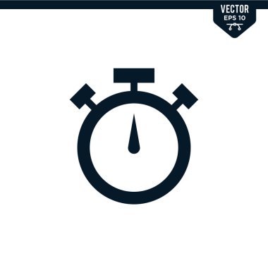 Kronometre simgesi koleksiyonu, katı renk vektörü