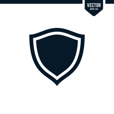 Kalkan simgesi koleksiyonu kabartma biçimi, katı renk vektörü