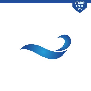 Logo tasarım ögesi için dalga çizimi