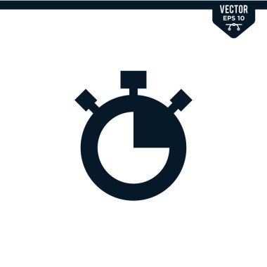 Kronometre simgesi koleksiyonu, katı renk vektörü