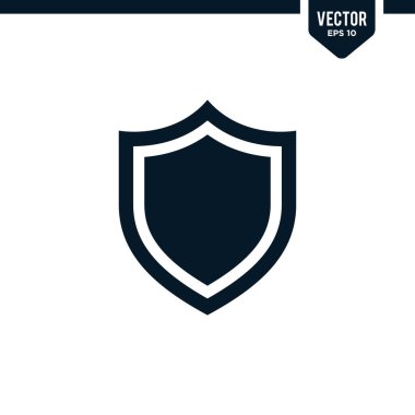 Kalkan simgesi koleksiyonu kabartma biçimi, katı renk vektörü