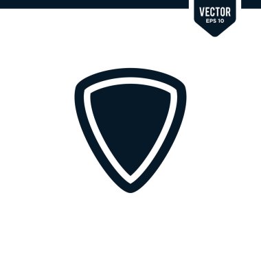 Kalkan simgesi koleksiyonu kabartma biçimi, katı renk vektörü