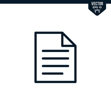 Kağıt simgesi koleksiyonu çizilmiş ya da satır sanatı biçimi, düzenlenebilir vuruş vektörü