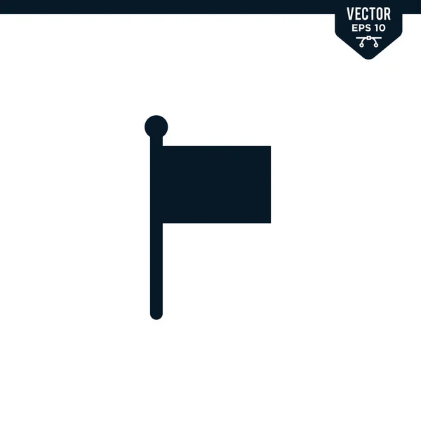 Коллекция Иконок Флага Стиле Глифов Цельный Вектор Цвета — стоковый вектор