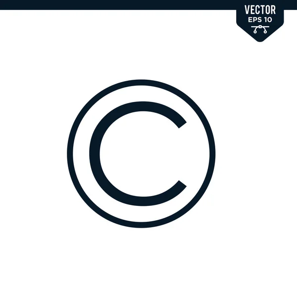 Внутри Круга Связанного Знаком Авторского Права — стоковый вектор