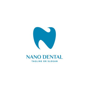 Ortodonti ya da diş kliniği logosu için diş simgesi