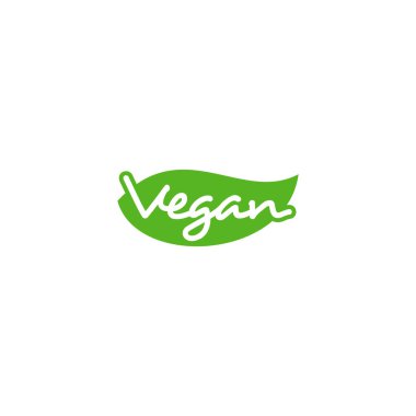 Yapraklı vejetaryen harfleri. Vejetaryen damgası.