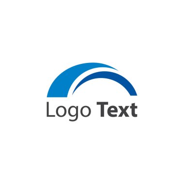 Geometrik köprü logo tasarım şablonu