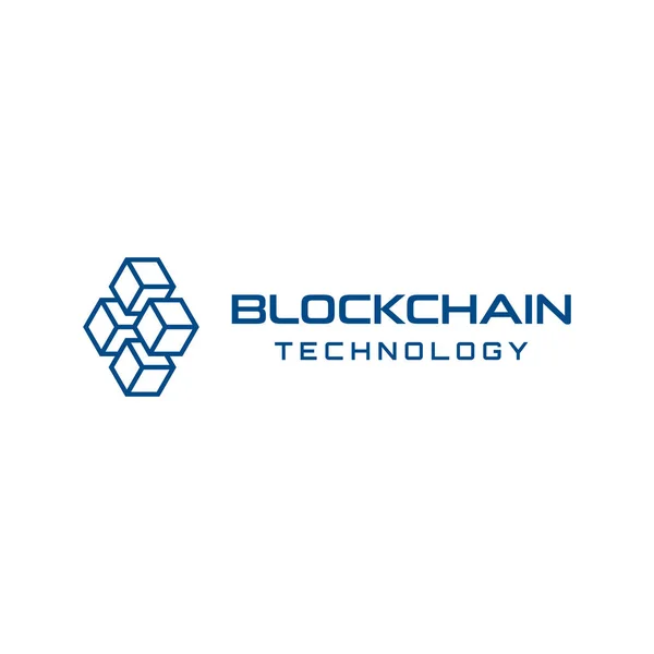 Zincir teknolojisi logo tasarımını engelle. Dijital para birimi madencilik ikonu. Bitcoin servisi.