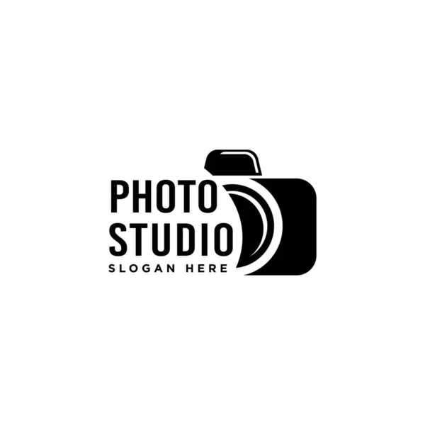 Ilustração Câmera Relacionada Logotipo Estúdio Fotografia Logotipo Fotógrafo Ícone Fotografia —  Vetores de Stock