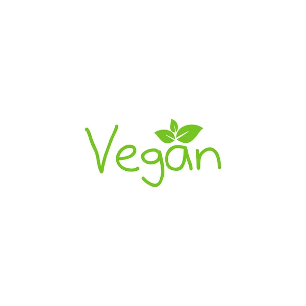 Vegán Betű Levéllel Vegetáriánus Pecsétnyomat — Stock Vector