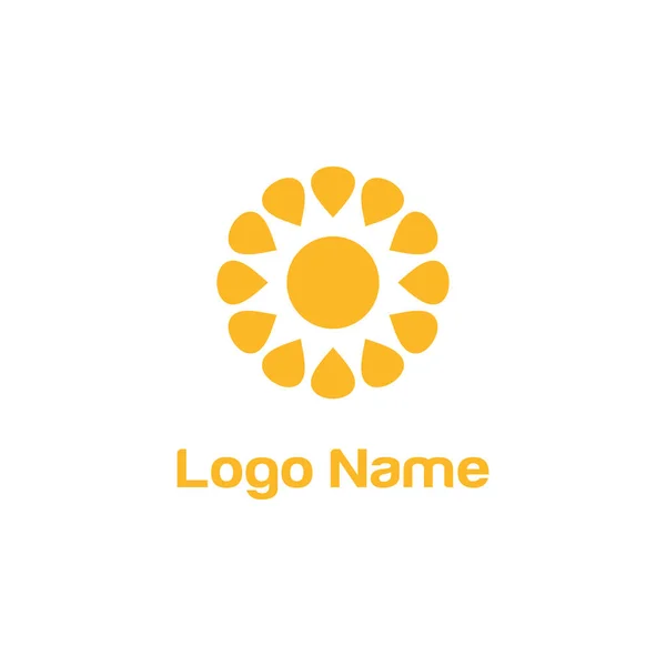 Plantilla Abstracta Diseño Del Logotipo Sun — Vector de stock