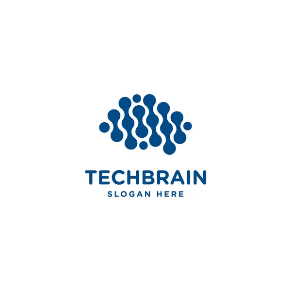 脳のロゴ イラストをブレインストーミング 人工知能アイコン ビッグデータサービス — ストックベクタ