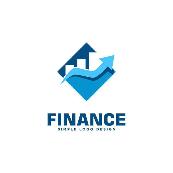 Chart Logo Design Related Finance — Stock Vector