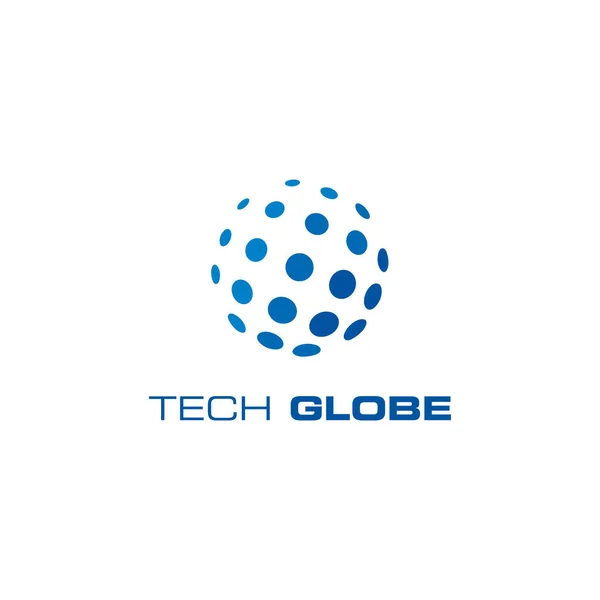 Globe Logo Design Lié Aux Industries Mondiales Technologie Commerce International — Image vectorielle