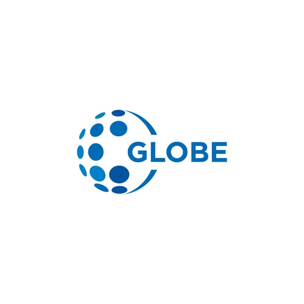 Globe Logo Diseño Relacionado Con Industrias Globales Tecnología Negocios Internacionales — Vector de stock