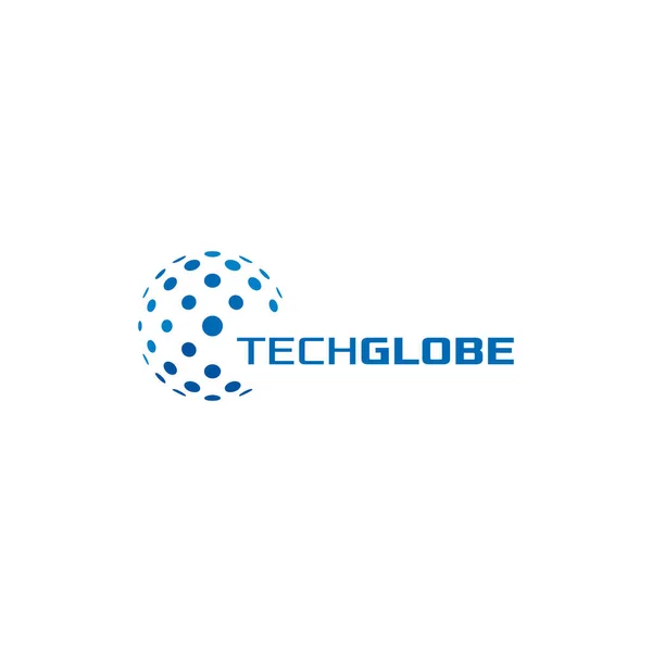 Globe Logo Design Lié Aux Industries Mondiales Technologie Commerce International — Image vectorielle