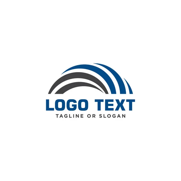 Geometrische Brug Logo Ontwerp Template — Stockvector