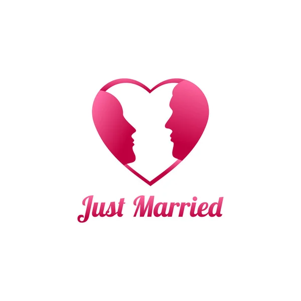 Diseño Del Logotipo Pareja Relacionado Con Relación Casado San Valentín — Vector de stock
