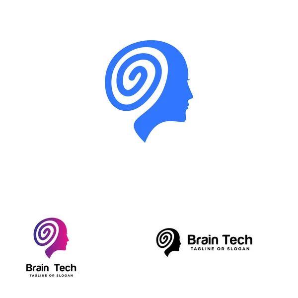 Premium Vector  Brain test logo design template