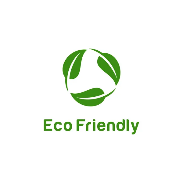 Logo Design Concept Related Ecology Recycle Text Eco Friendly — Stock Vector