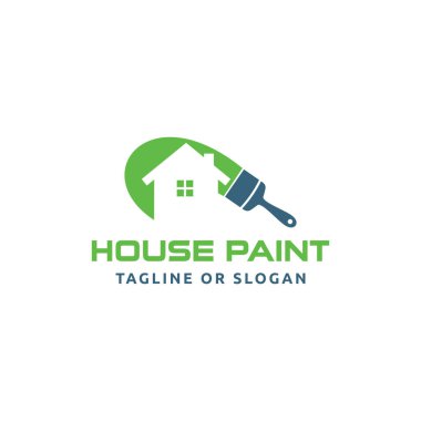 Logo tasarımı konsepti ev yenilenmesi veya ev boyamasıyla ilgili