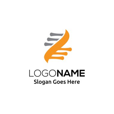 Soyut DNA logo tasarımı kavramı