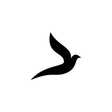 Kuş logosu tasarımı konsepti. Kuş simgesi silueti