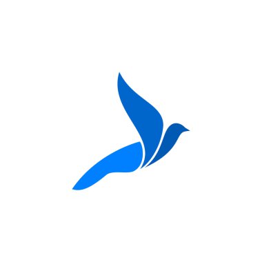 Kuş logosu tasarımı konsepti. Kuş simgesi silueti