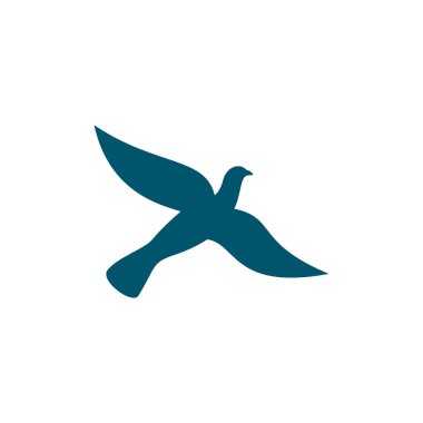 Kuş logosu tasarımı konsepti. Kuş simgesi silueti