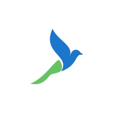 Kuş logosu tasarımı konsepti. Kuş simgesi silueti