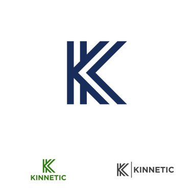 İş ya da şirket adı için K harfi tasarım kavramı