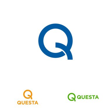 İş ya da şirket adı için Q harfi tasarım kavramı