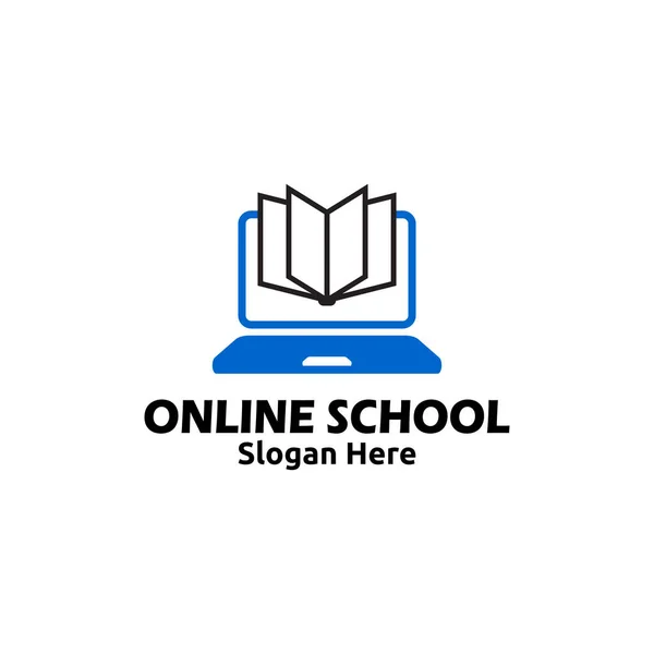 Çevrimiçi Eğitim logosu tasarım şablonu. Çevrimiçi rota logosu tasarımı. Çevrimiçi Öğrenme logosu