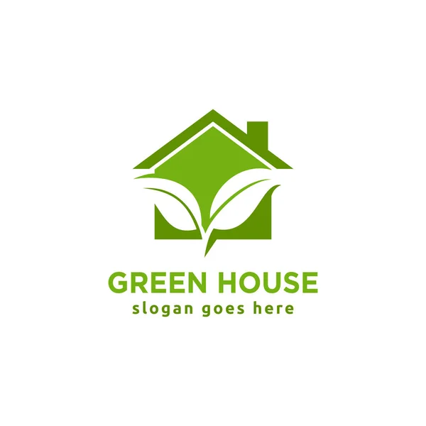Kreatív Logó Design Koncepció House Gardening Landscaping Green House Vagy — Stock Vector